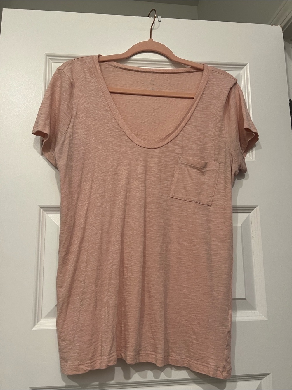 Caslon Scoop Neck Pocket Tee - Light Blush
